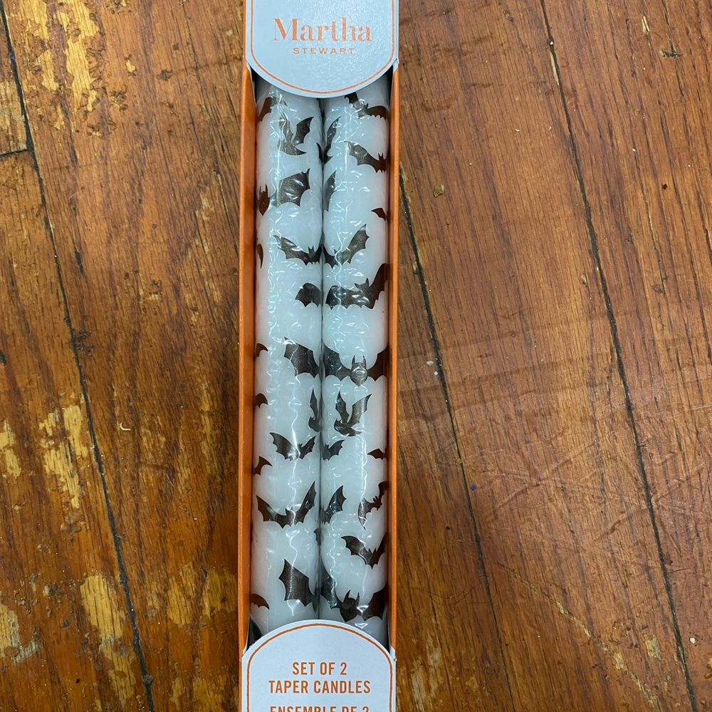 Martha Stewart taper candle set bats